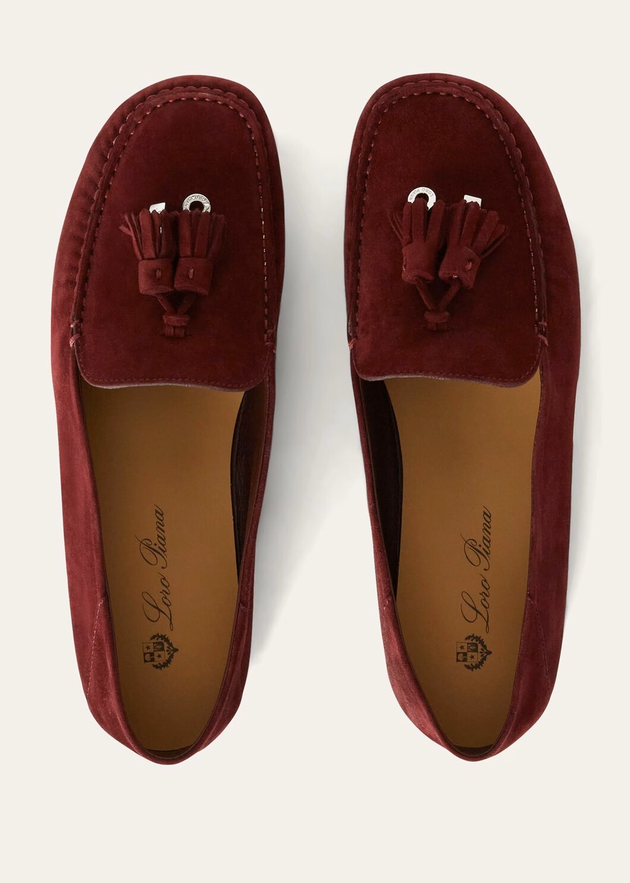 Dot Sole Walk Loafer Goatskin Leather Wild Plum