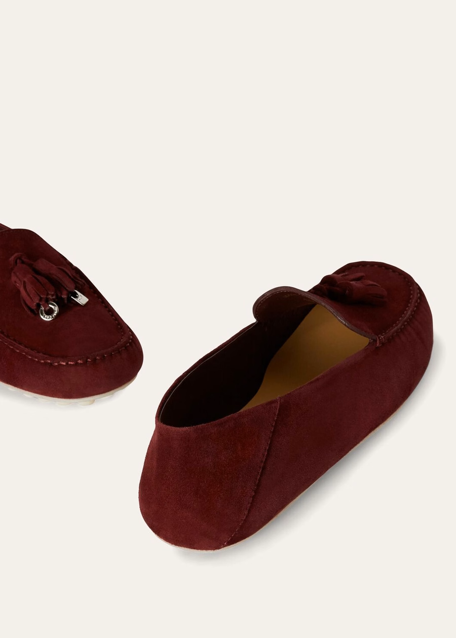 Dot Sole Walk Loafer Goatskin Leather Wild Plum