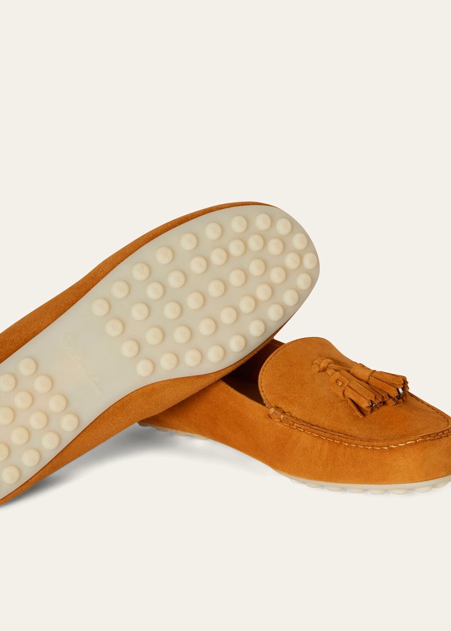 Dot Sole Walk Loafer Goat Suede Chianti Cork