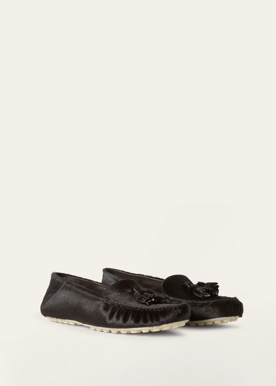 Dot Sole Walk loafer in calfskin, chocolate