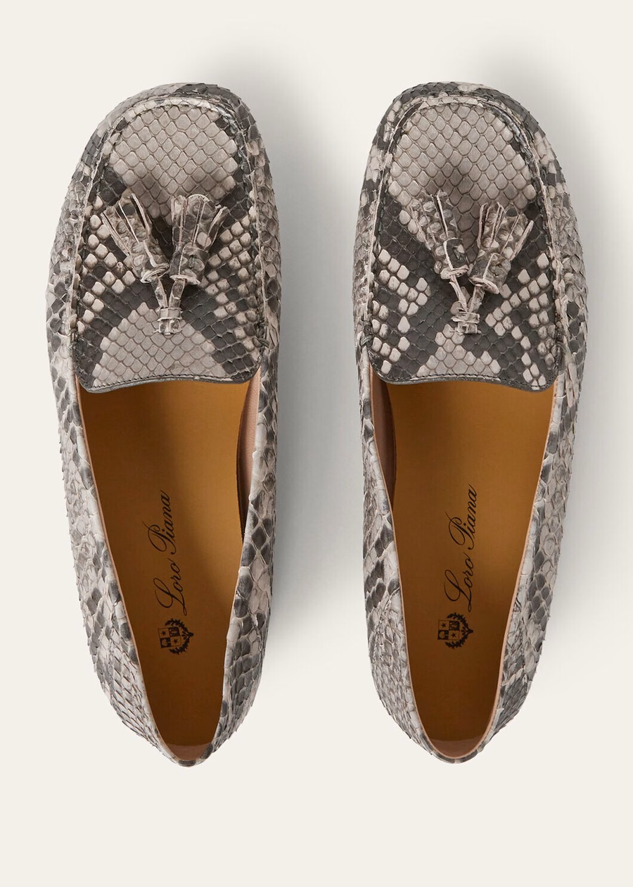 Dot Sole Walk Loafer Python Lilac Macaron Leather
