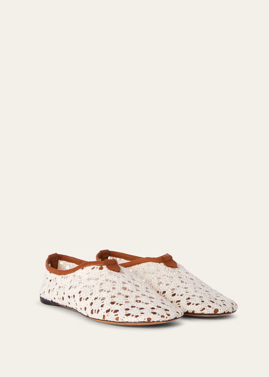 Floaty Flat Loafer Whisper White Technical Fabric