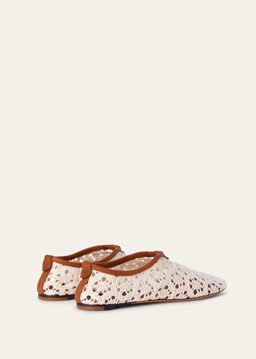 Floaty Flat Loafer Whisper White Technical Fabric