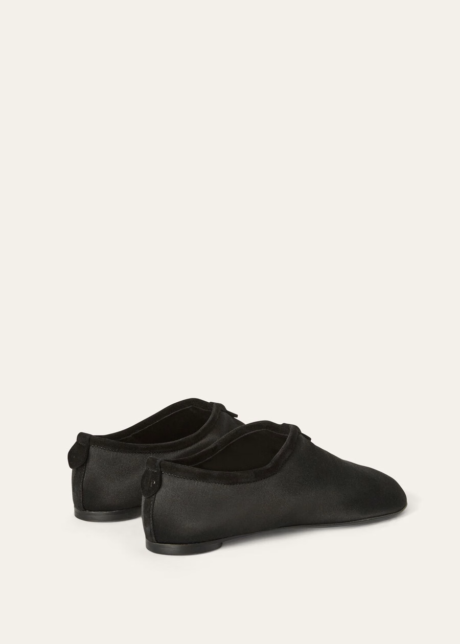 Floaty Flat Loafer Silk Viscose Black