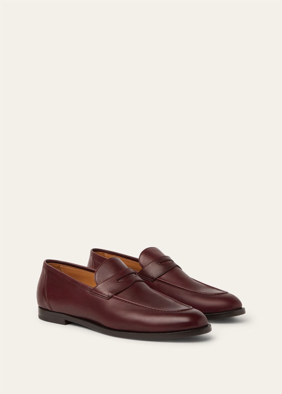 Sergio Loafer calfskin Deep Maroon