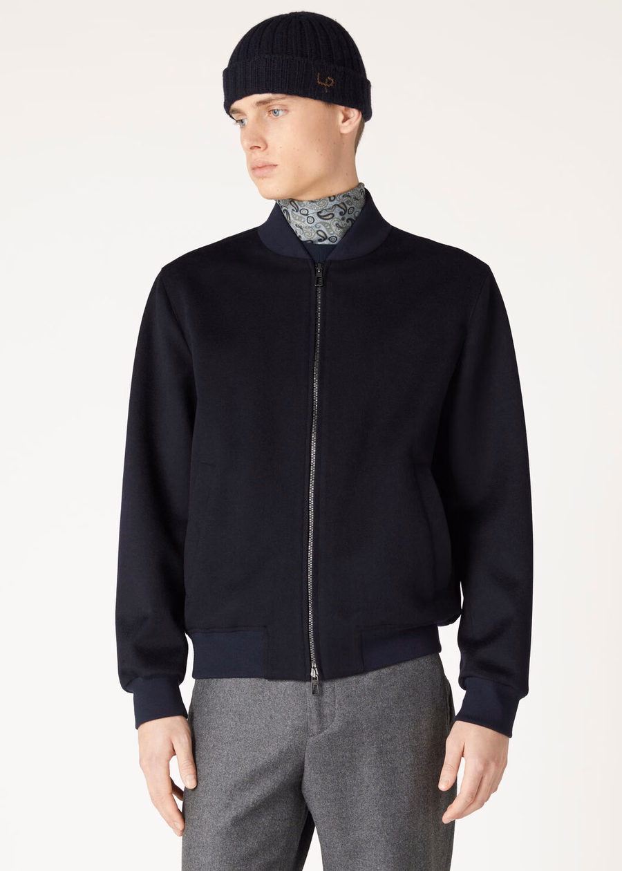 LP Ivy Cashmere Bomber Jacket - Storm System® Navy