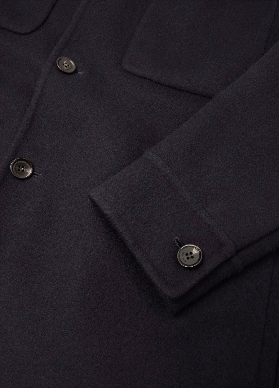 Evandro Cashmere Shirt Navy Blue