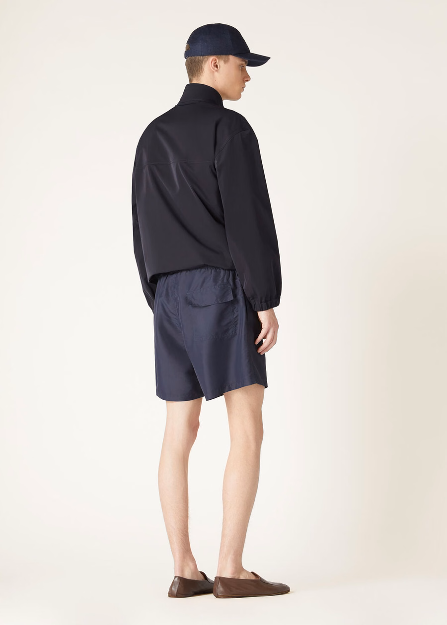 Keit Microfiber Bomber Jacket Very Dark Blue