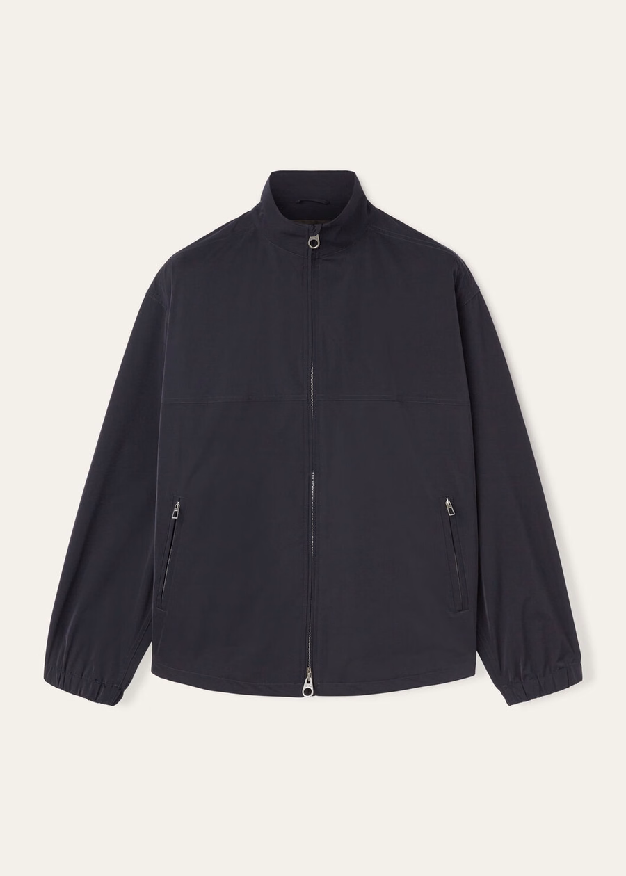 Keit Microfiber Bomber Jacket Very Dark Blue