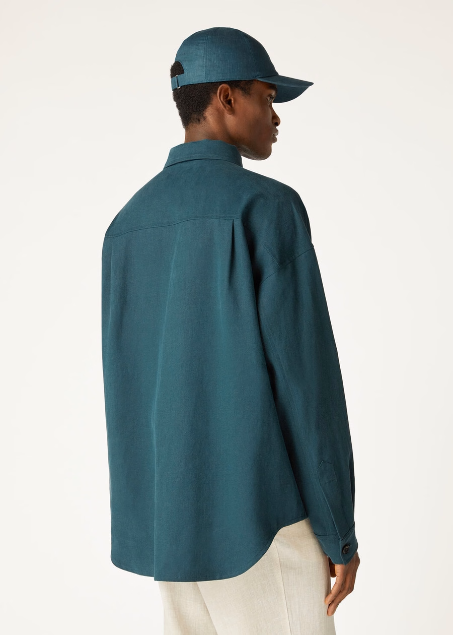 Vincenzo Extra Shirt In Deep Sea Green