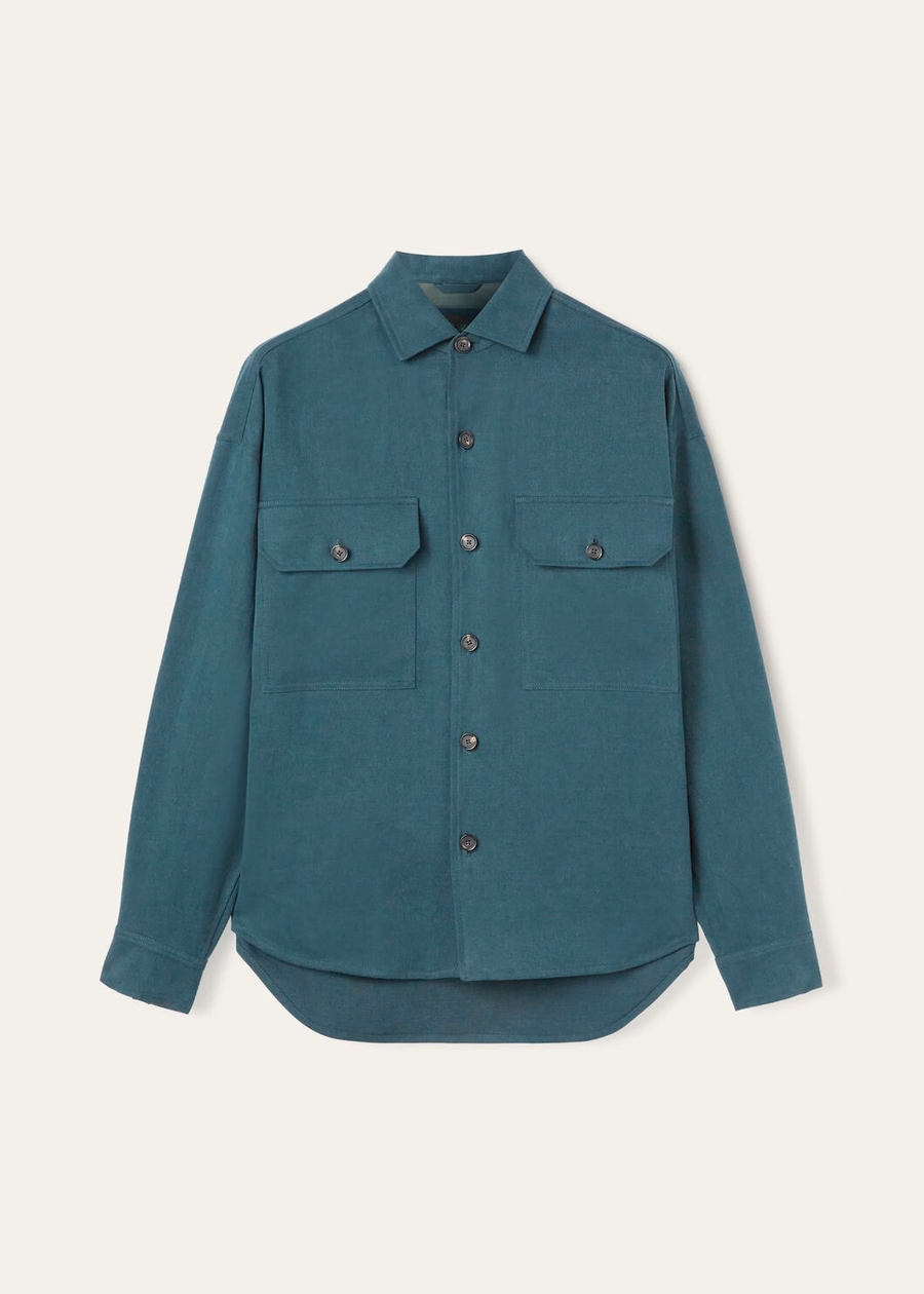 Vincenzo Extra Shirt In Deep Sea Green