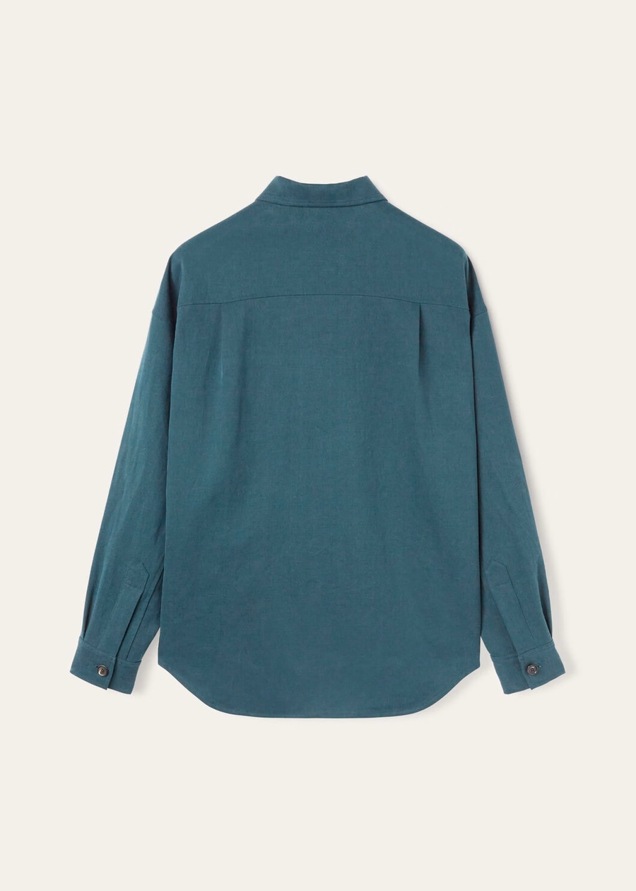 Vincenzo Extra Shirt In Deep Sea Green