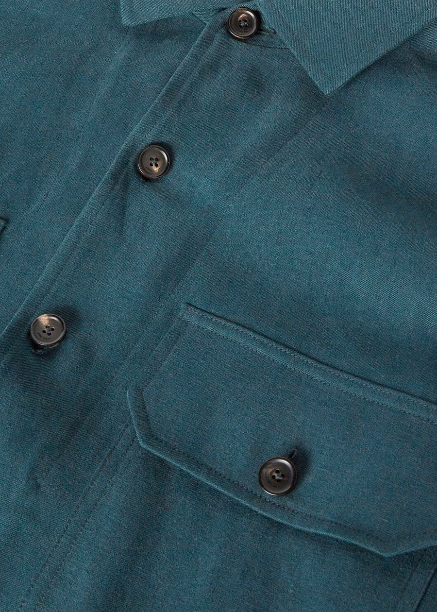 Vincenzo Extra Shirt In Deep Sea Green