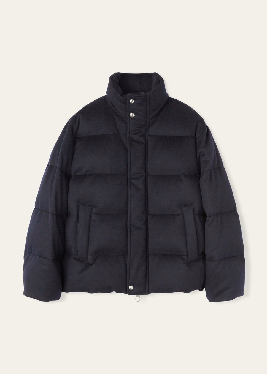 Giulio Puffer Jacket Cashmere - Storm System® Navy Blue