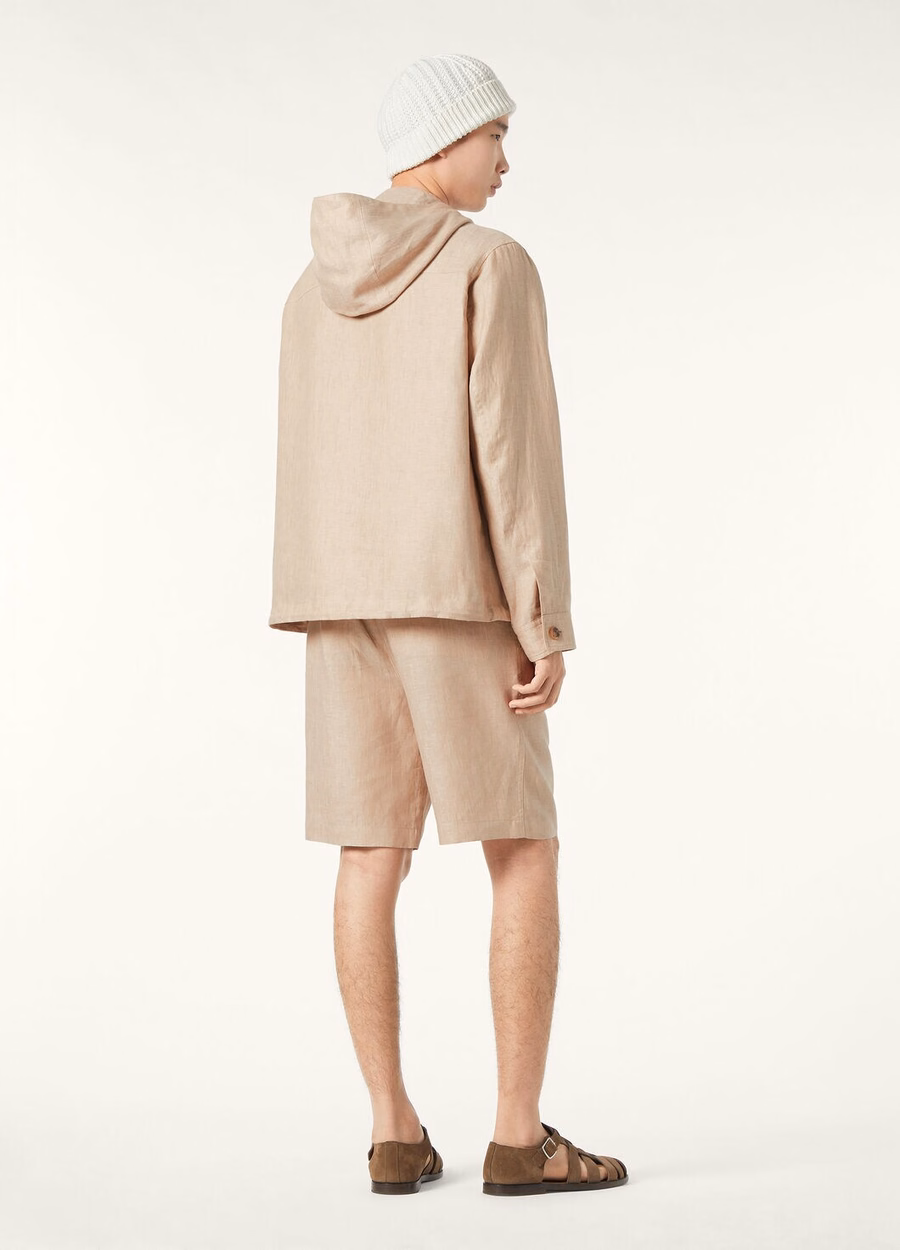 Dennis Blouson Linen Grain Beige