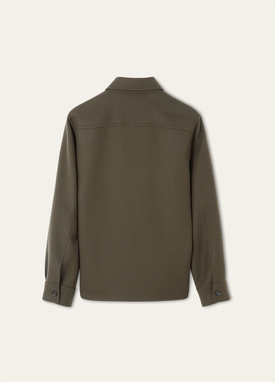 Jim Cashmere Overshirt Black Pine