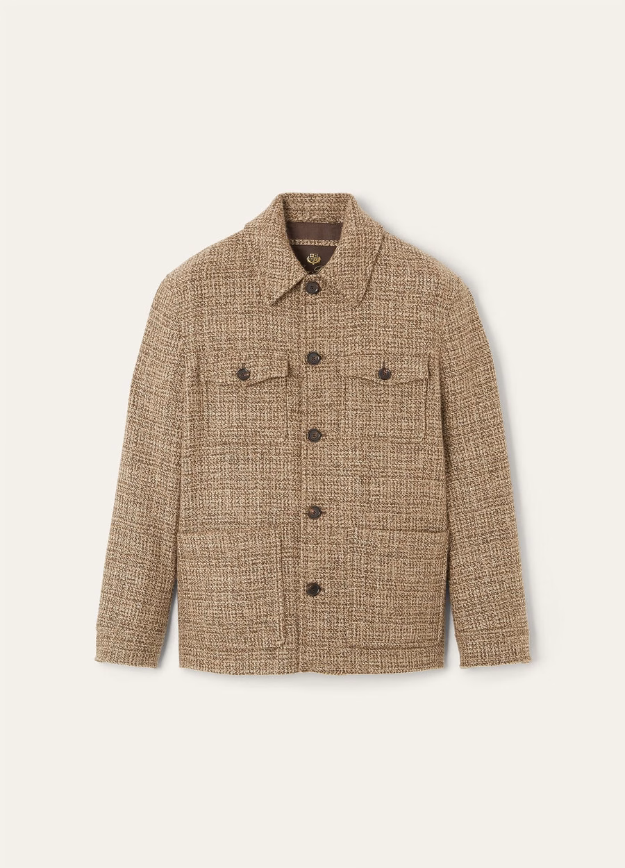 Devis Caban Coat Cashmere - Rain System® Brown Tweed