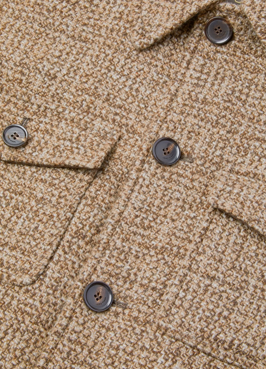 Devis Caban Coat Cashmere - Rain System® Brown Tweed