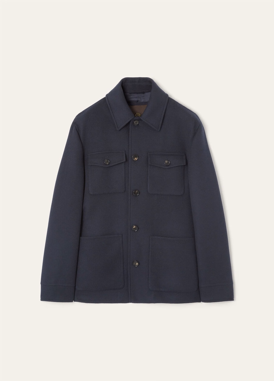 Navy Blue Cashmere Pea Coat