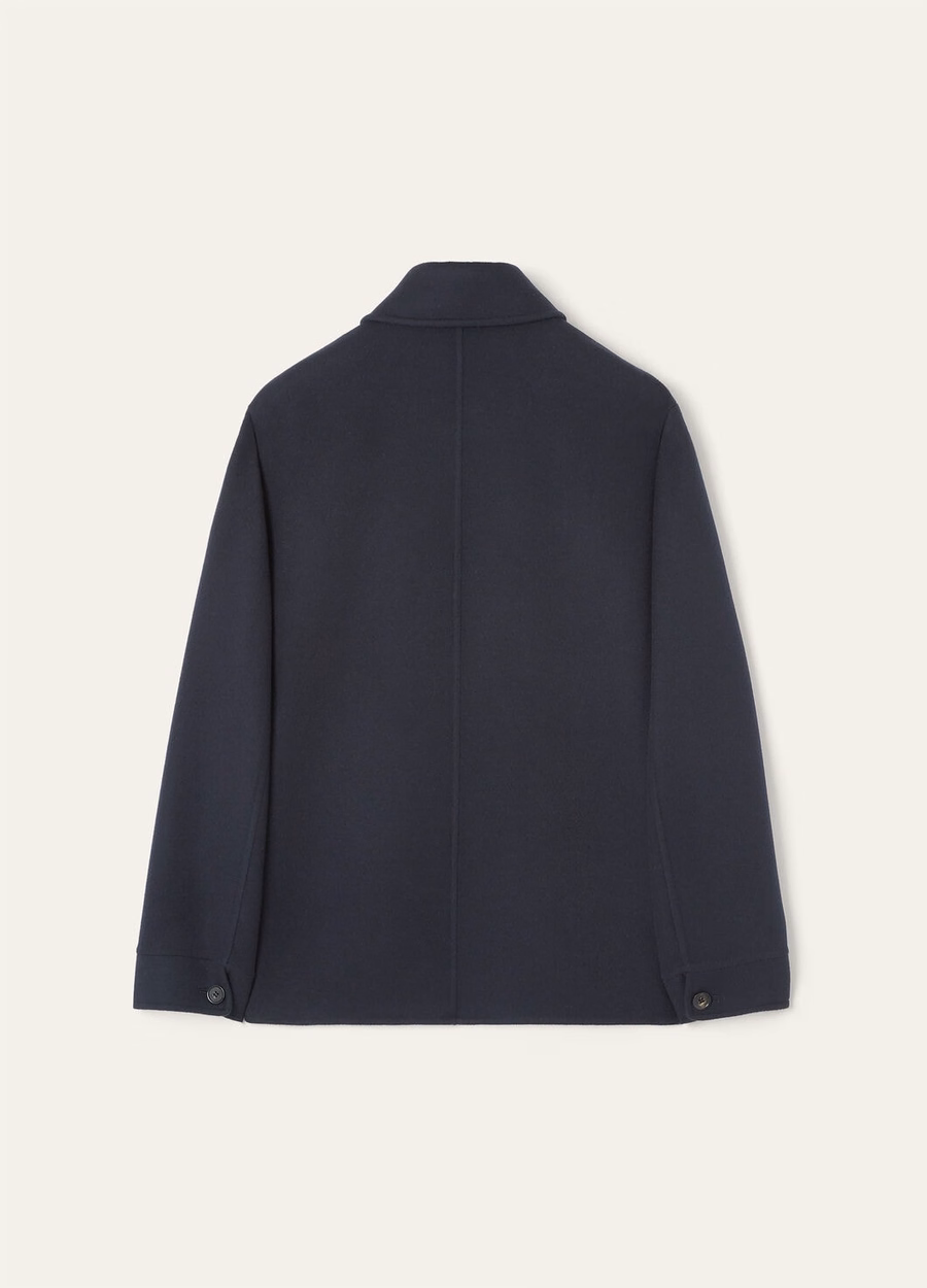 Navy Blue Cashmere Pea Coat