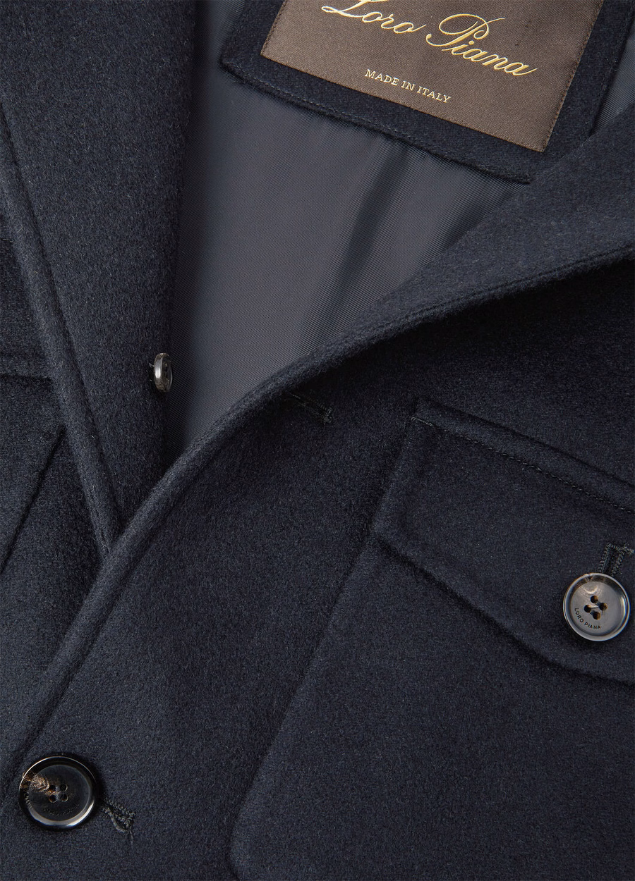 Navy Blue Cashmere Pea Coat