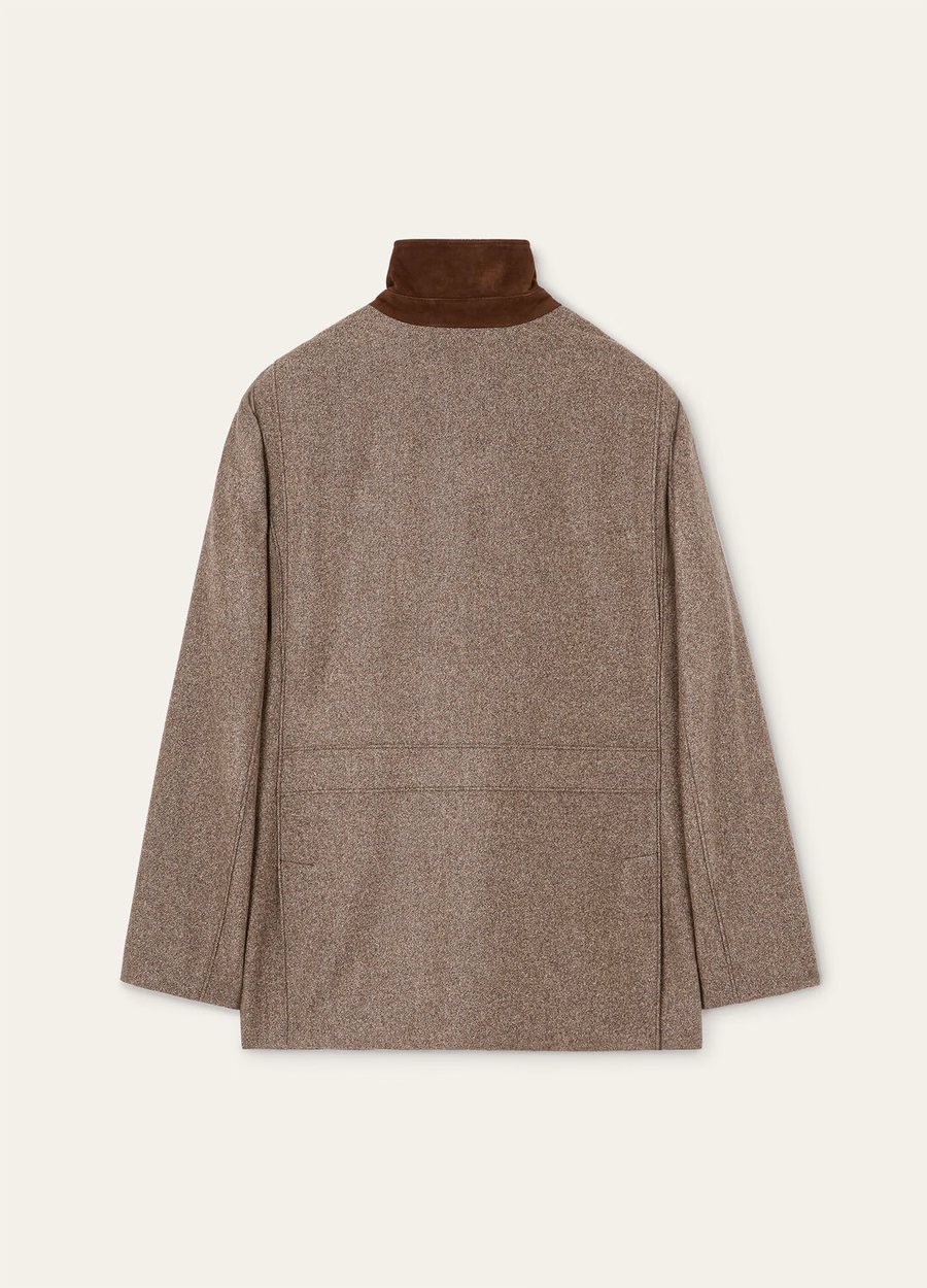 Roadster Mini Cashmere Jacket Virgin Wool Dark Granite Melange