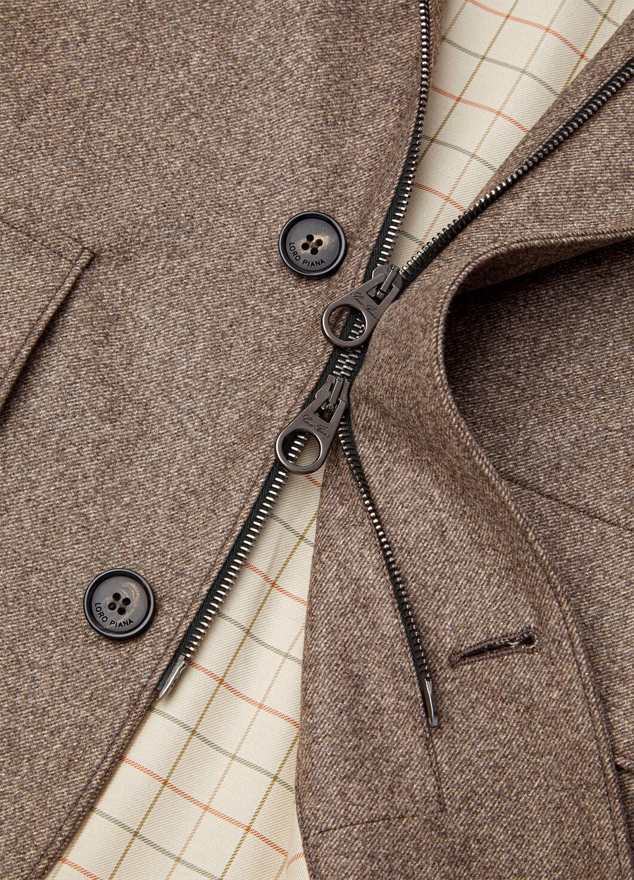 Roadster Mini Cashmere Jacket Virgin Wool Dark Granite Melange