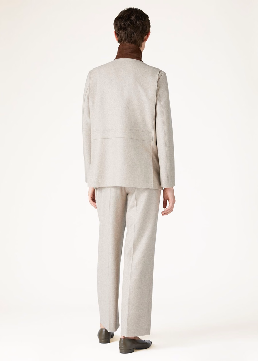 Roadster Mini Cashmere Jacket Virgin Wool Natural Felt