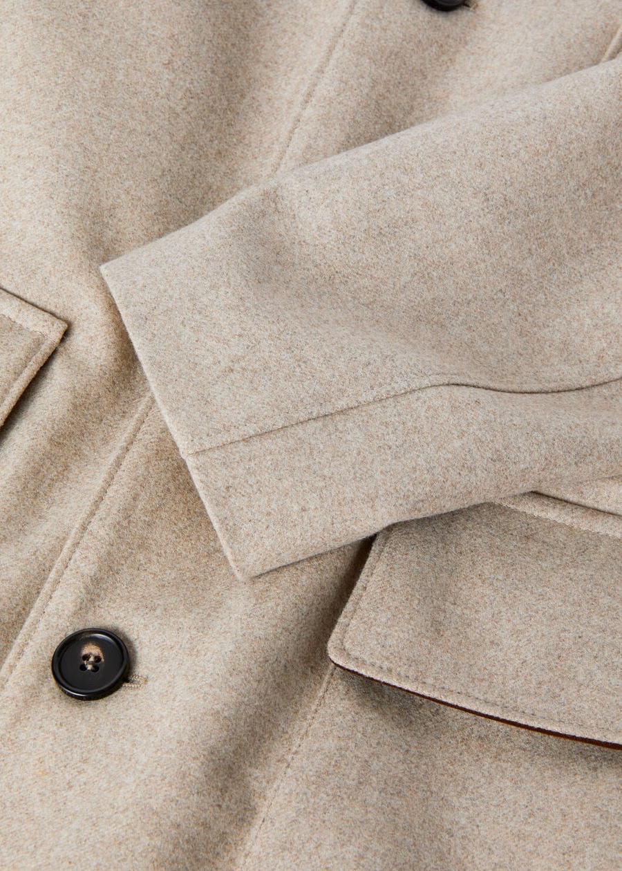 Roadster Mini Cashmere Jacket Virgin Wool Natural Felt