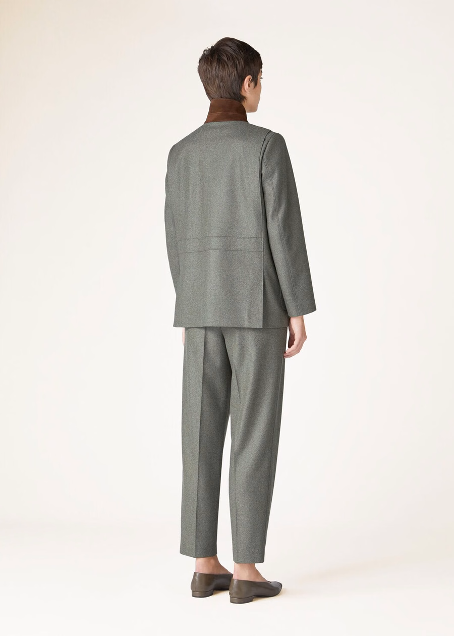 Roadster Mini Cashmere Jacket Dry Virgin Wool Shiso Mel