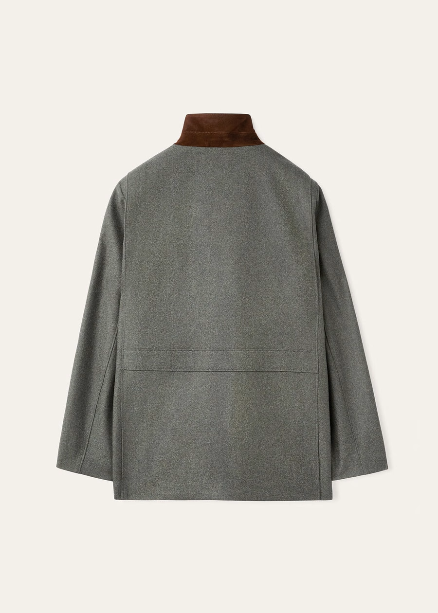 Roadster Mini Cashmere Jacket Dry Virgin Wool Shiso Mel