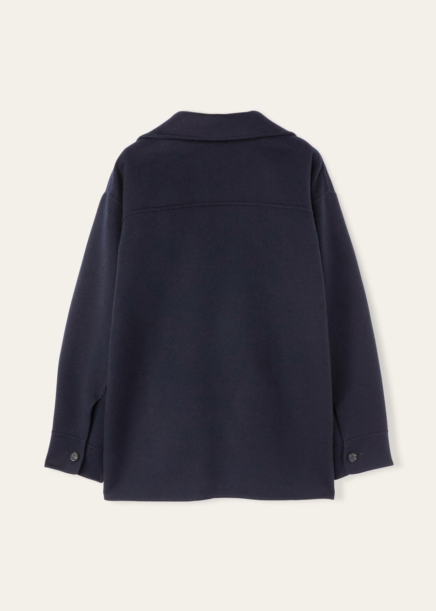 Jillian Navy Blue Cashmere Overshirt