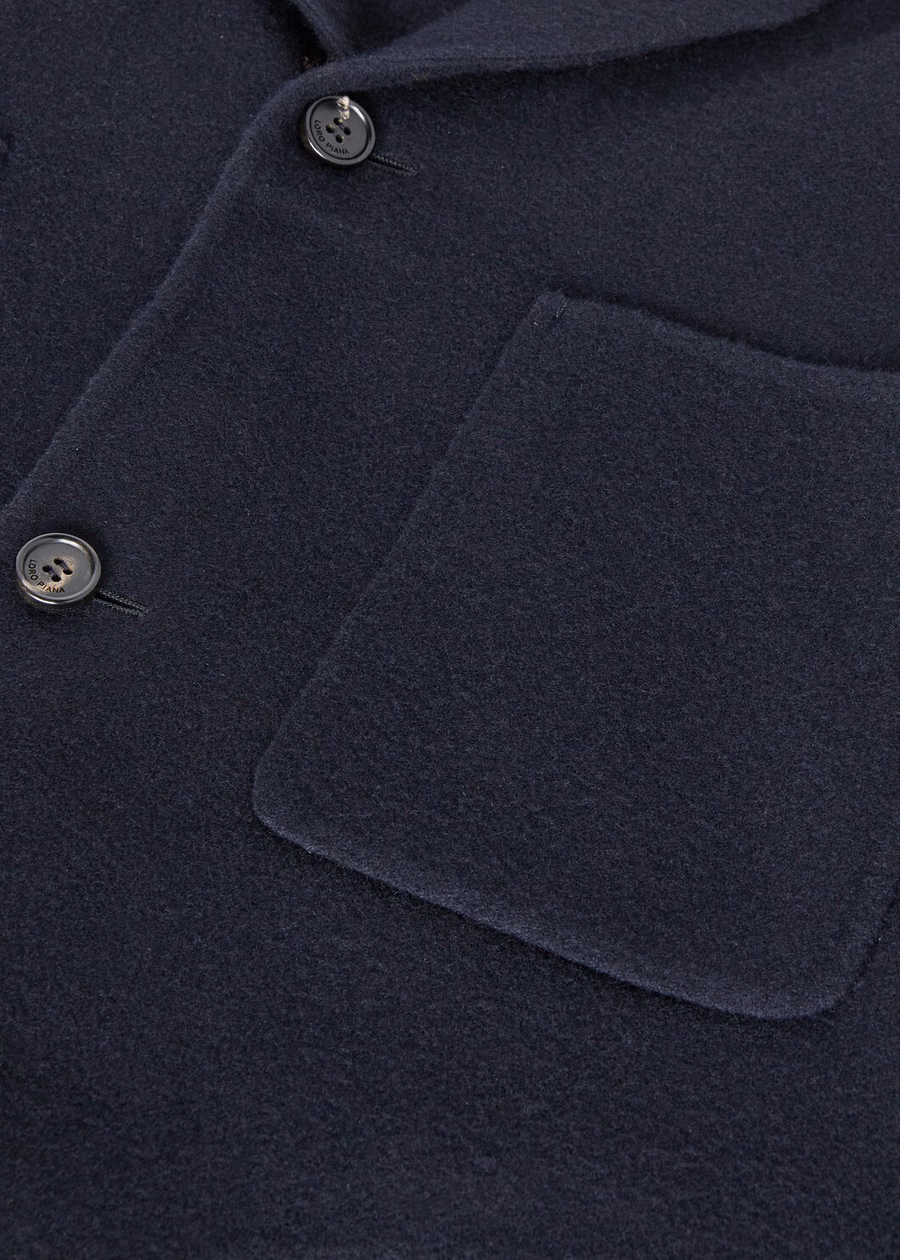 Jillian Navy Blue Cashmere Overshirt