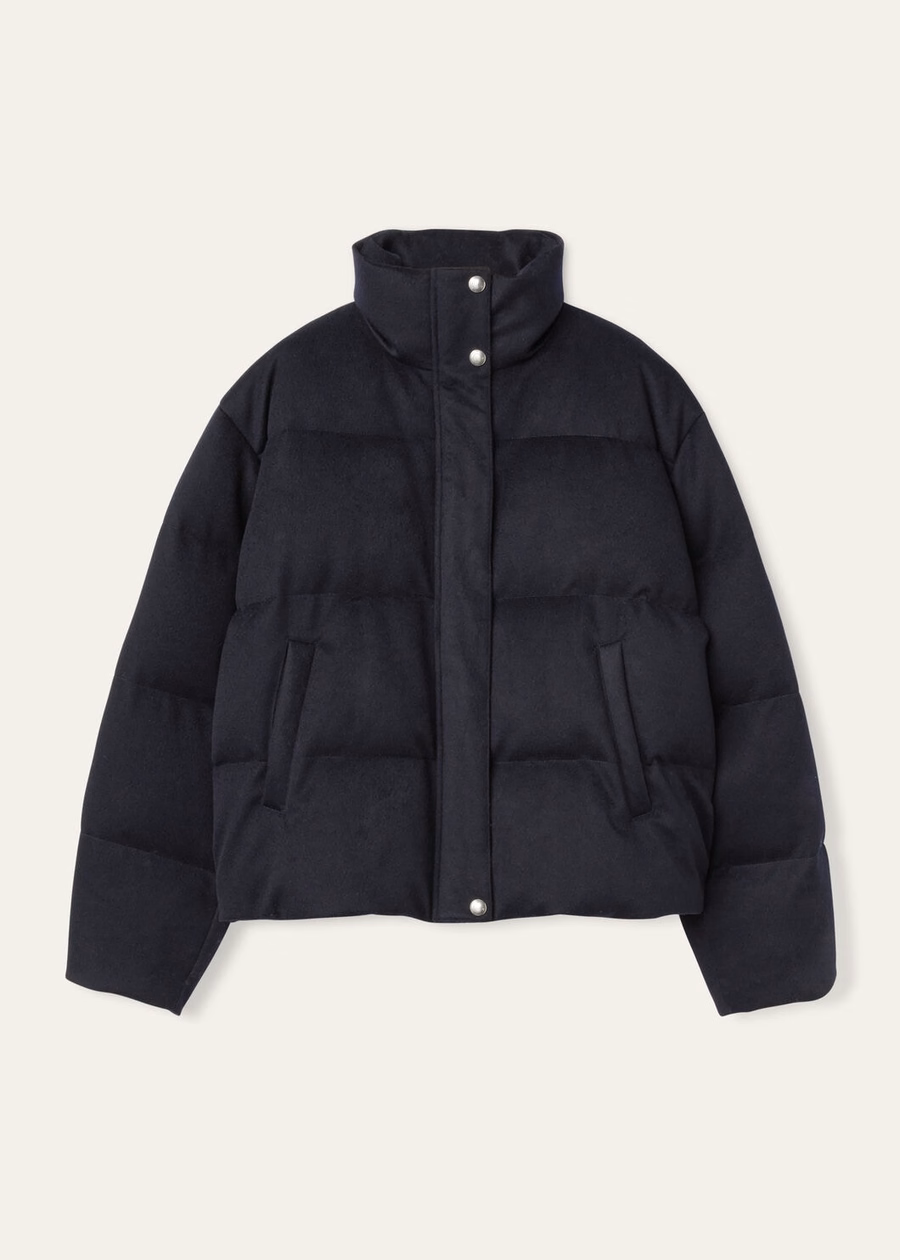 Jools Cashmere Down Jacket Navy Blue