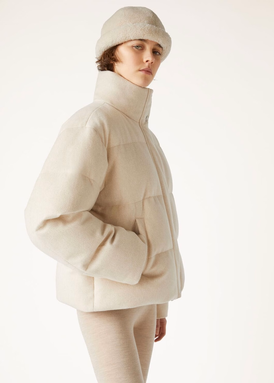 Jools Cashmere Natural Melange Down Jacket
