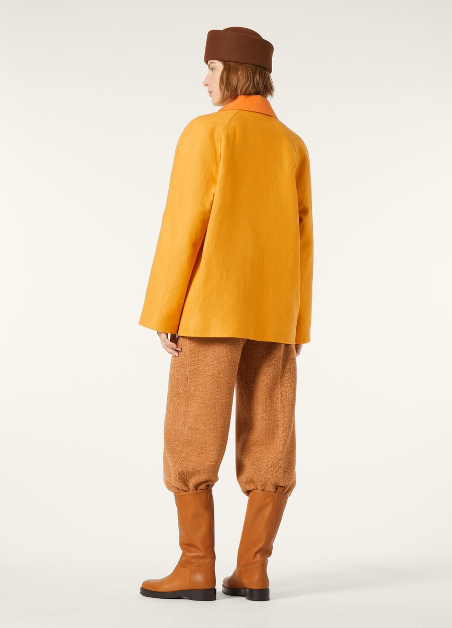 Kirby Caban Jacket In Silk Saffron Tea