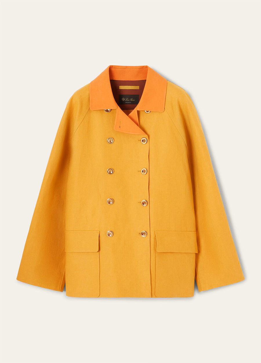 Kirby Caban Jacket In Silk Saffron Tea