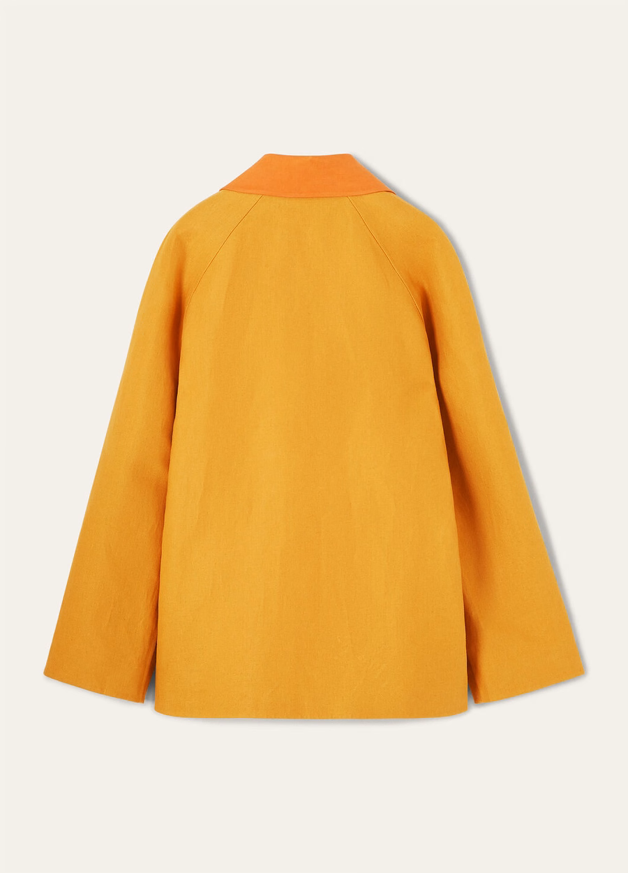Kirby Caban Jacket In Silk Saffron Tea