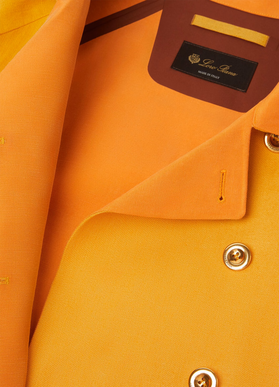 Kirby Caban Jacket In Silk Saffron Tea