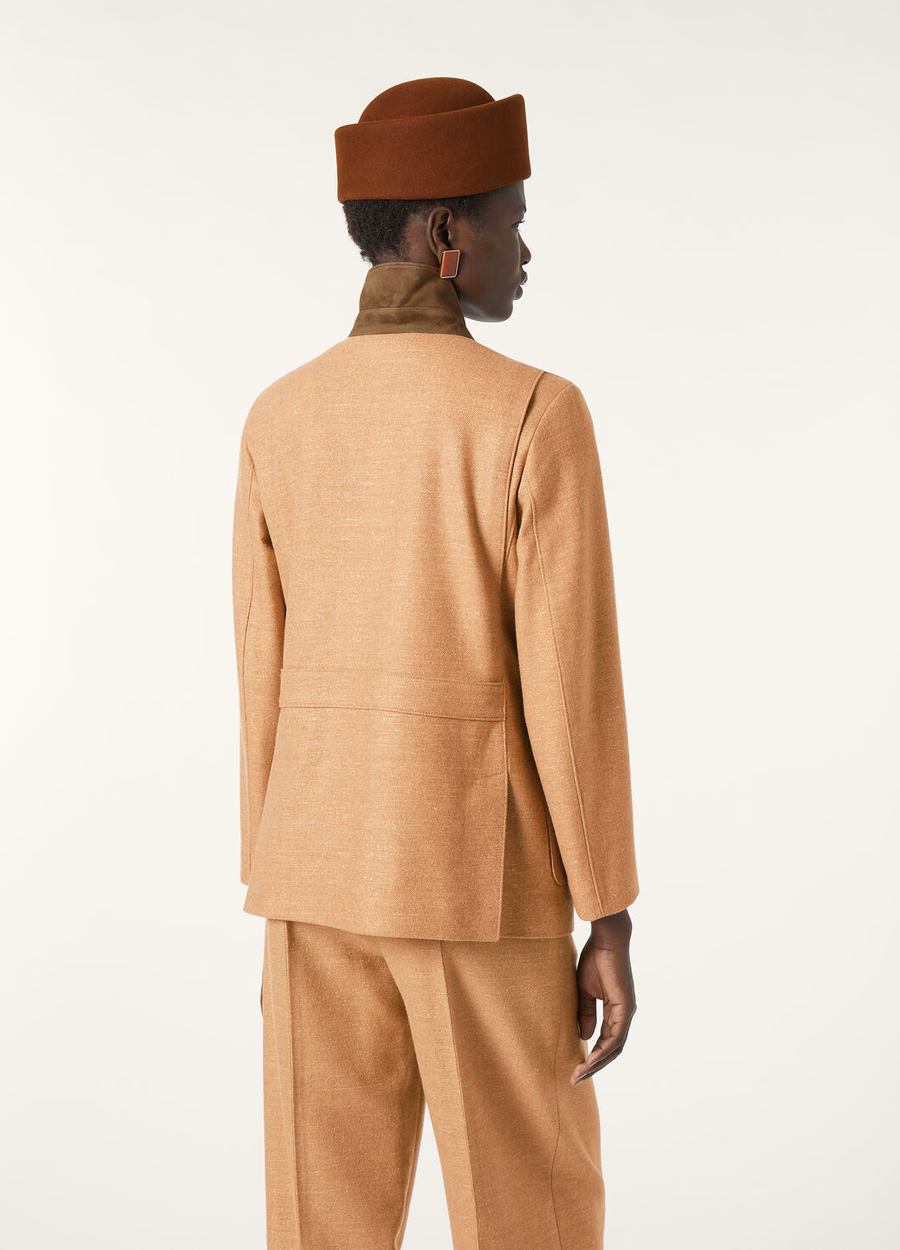 Roadster Mini Wool Jacket Sunlit Cashmere Wool Sand Melange