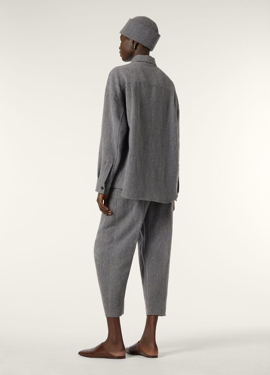Darby Overshirt In Cashmere Virgin Wool Navy Blue