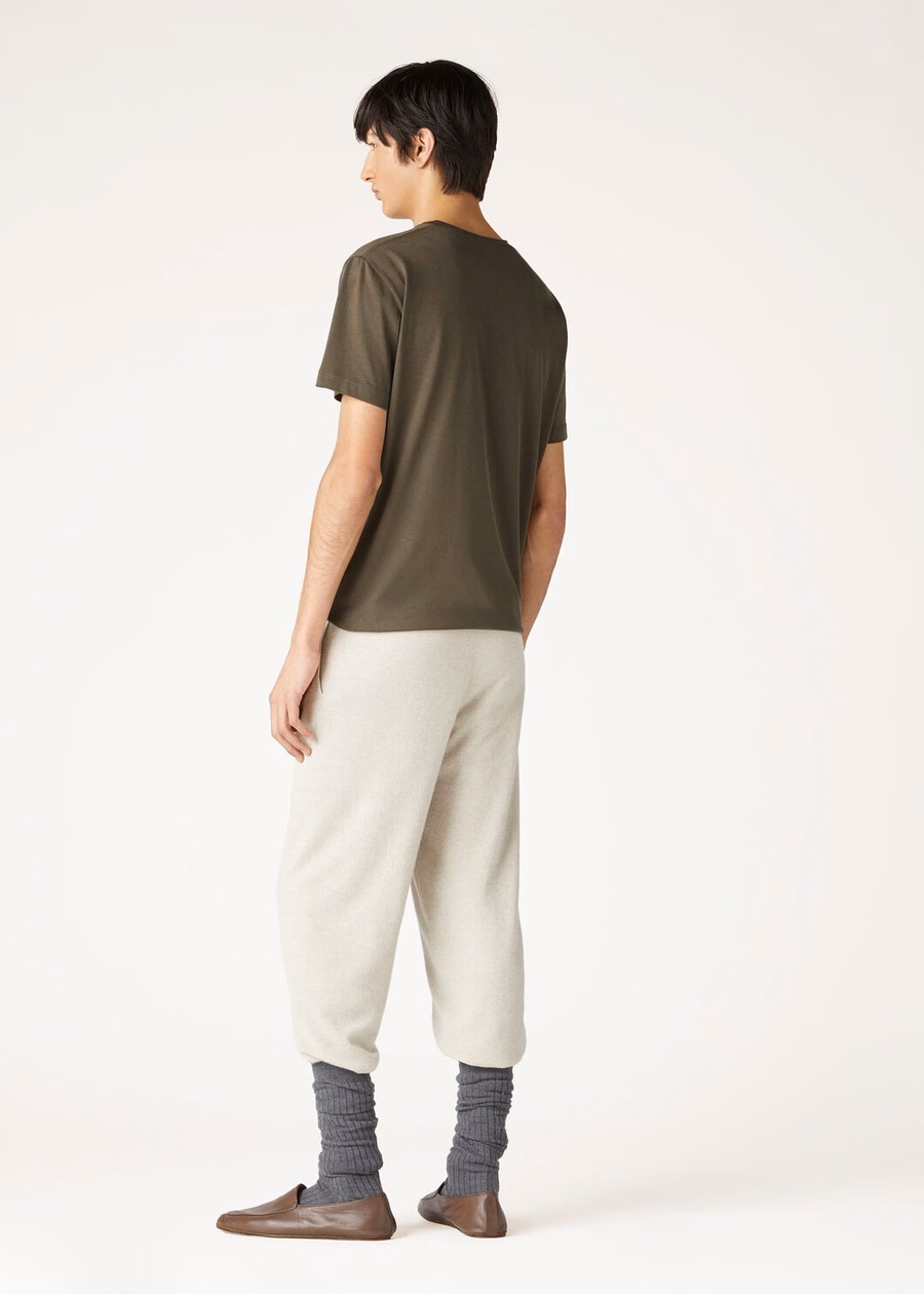 Soft T-shirt Cotton Silk Charcoal Green