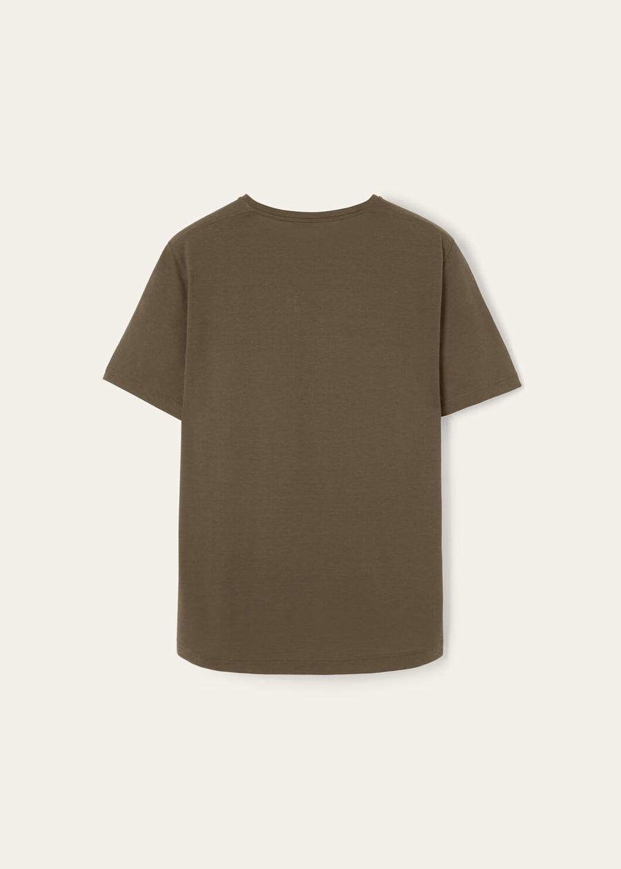 Soft T-shirt Cotton Silk Charcoal Green