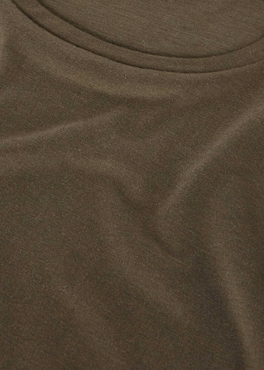 Soft T-shirt Cotton Silk Charcoal Green