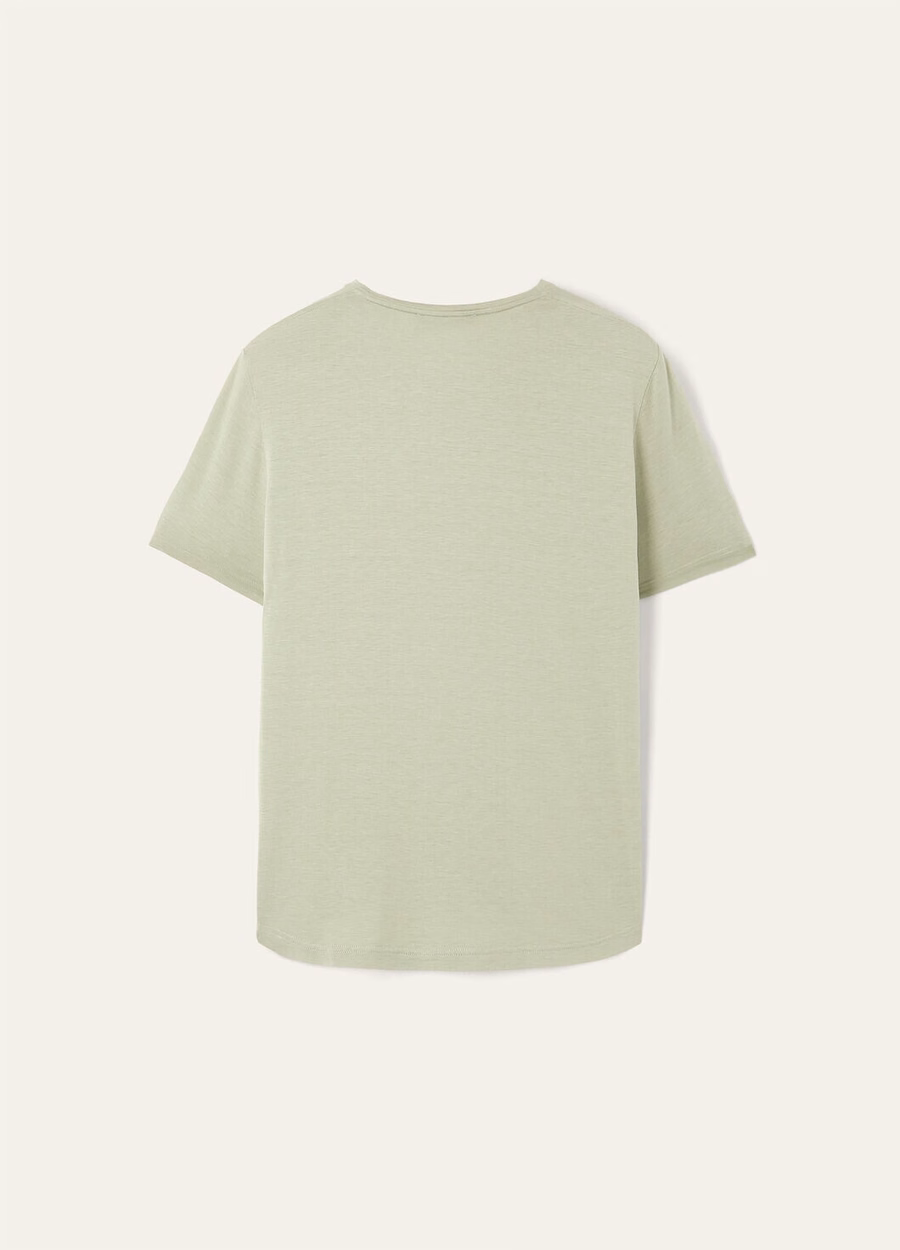 Soft Silk Cotton T-Shirt Fluorite Green