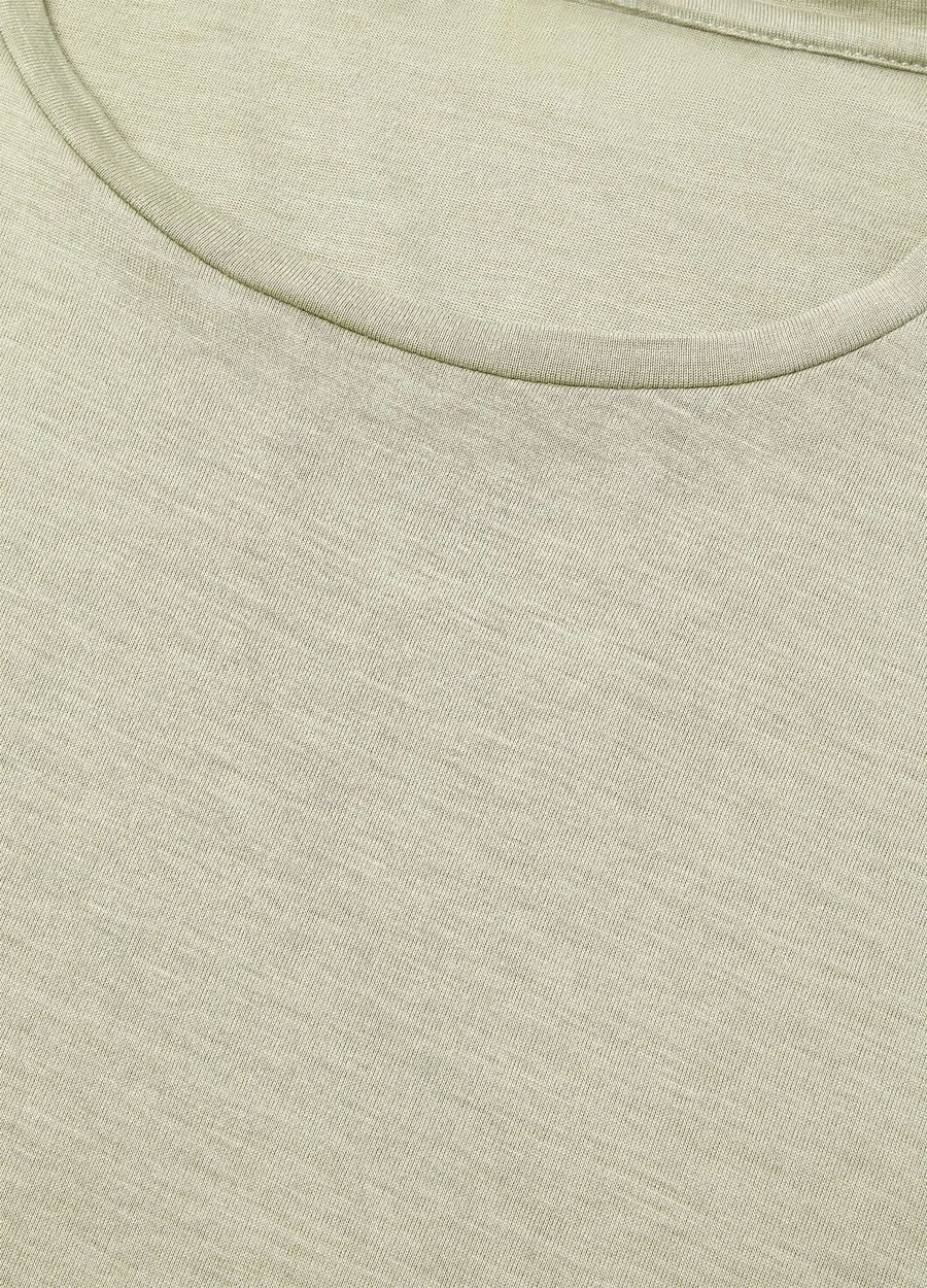 Soft Silk Cotton T-Shirt Fluorite Green