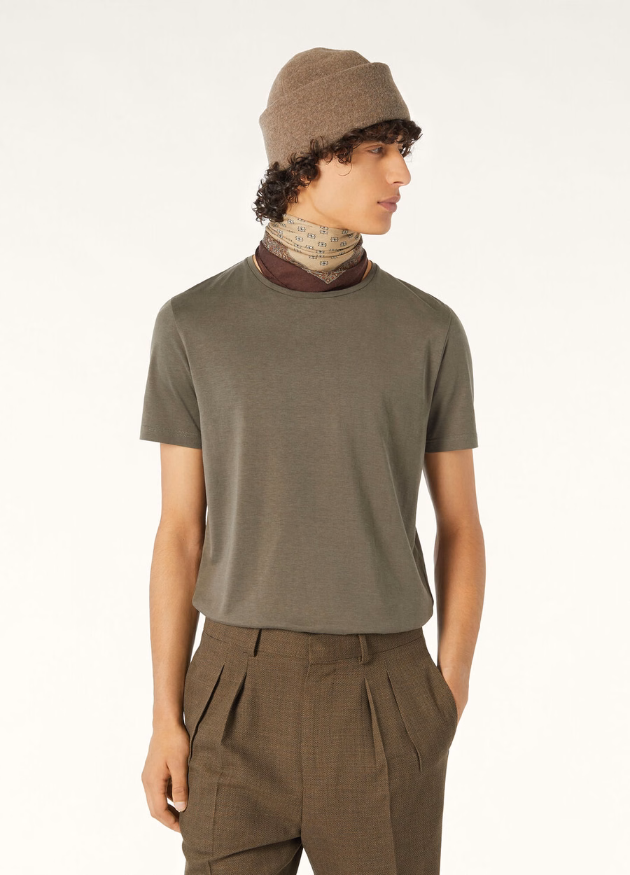 Soft T-shirt Cotton Silk Sea Oak
