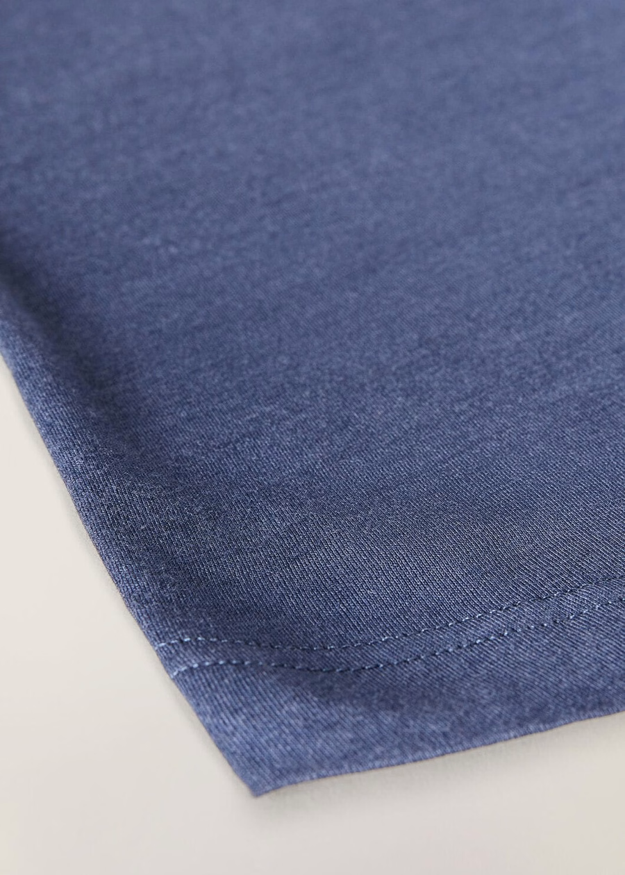 Soft Cotton Silk T-shirt Delft Blue