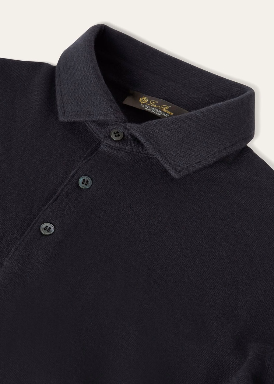 Baby Cashmere Polo Black