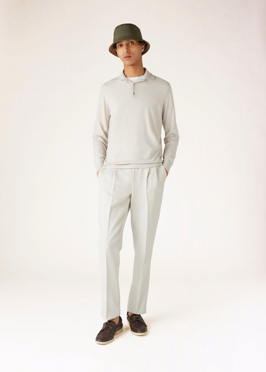 Baby Cashmere Polo Icy Grey